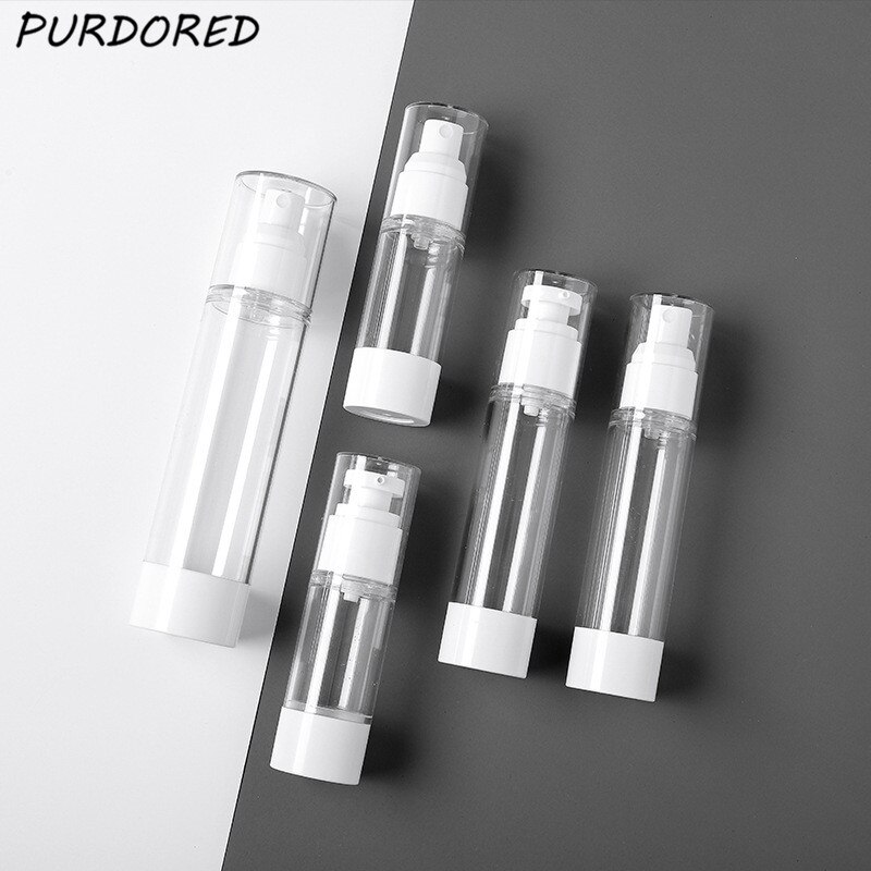 PURDORED 1 Pc Women Spray Cosmetic Lotion Bottle Clear Traveler Press Bottle Shampoo Packing Bottle Liquid Dispenser Bottles