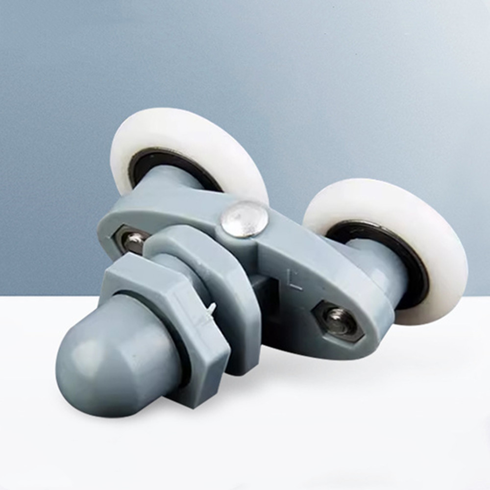 Rouleau de porte de douche, Double roues, poulies supérieures inférieures, roues de porte coulissante, cabines, coureurs, kit de remplacement de salle de bains 18-27mm