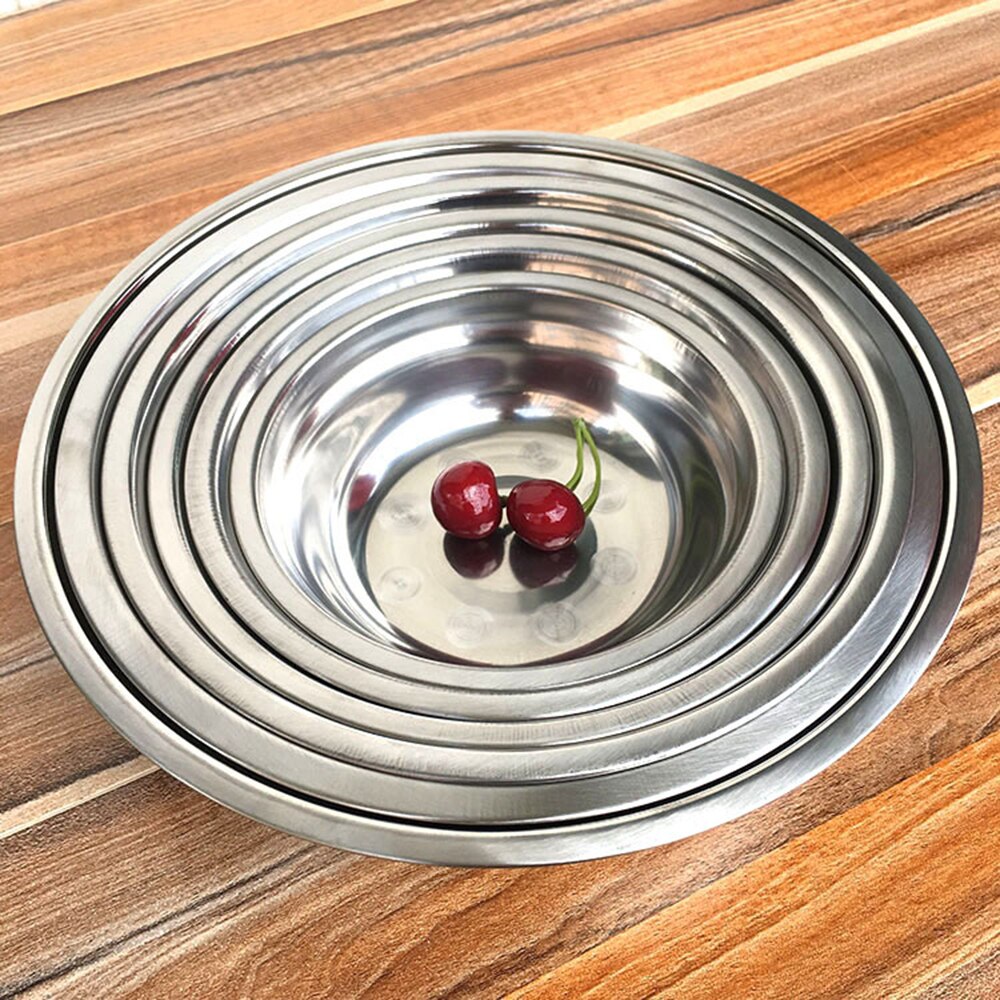 Stainless Steel Bowl Korean 1pcs Kitchen Restaurant Dinner Soup Rice Bowl 6 Sizes Optional 13-23cm