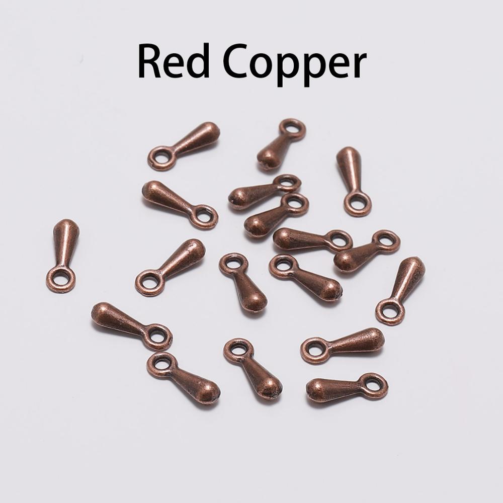 200 sztuk/partia złota kropla wody wisiorek koniec koraliki 2*7 3*9mm dla ogon Extender Chain DIY tworzenia biżuterii ustalenia akcesoria