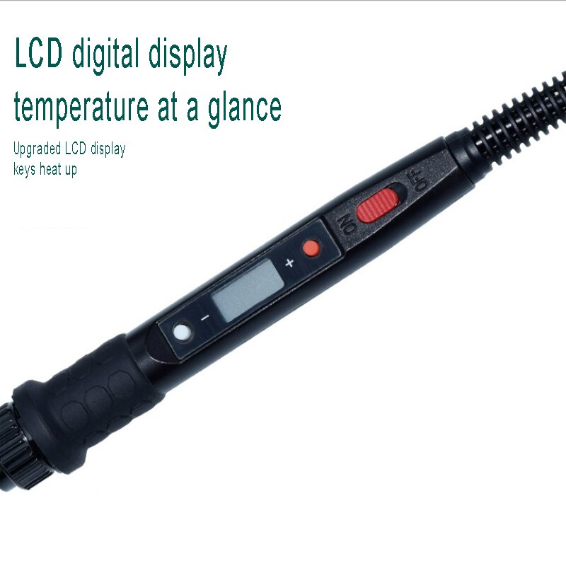 80W Digital Electric Rubber Handle Soldering Iron 7 Kit Set 220V 110V 240V US/EUR/CHN/UK Standard