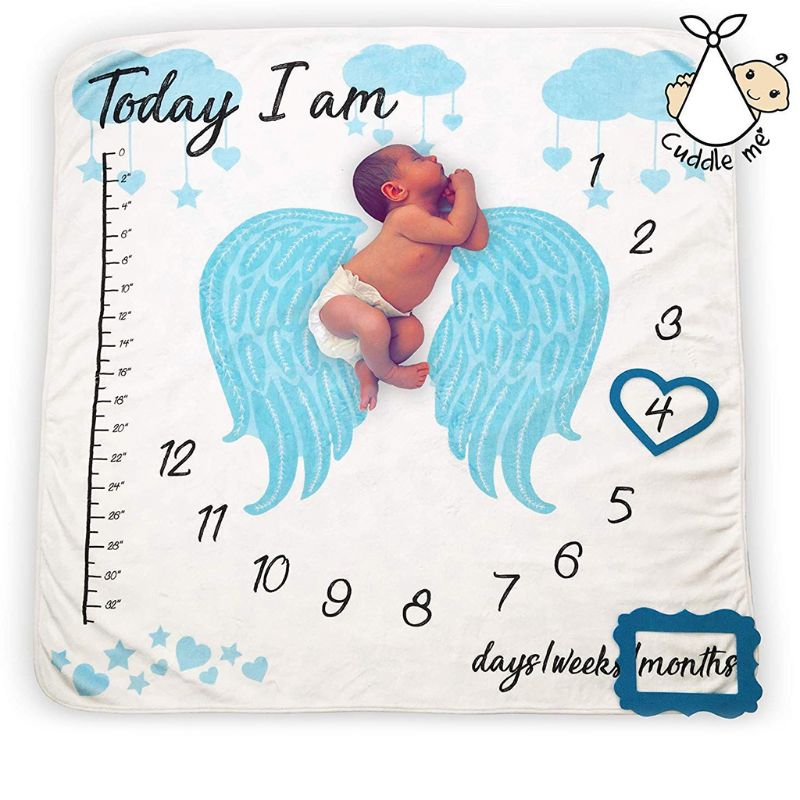 Newborn Baby Growth Celebrate Blanket Props Photography Backgrounds Cloth Girls Boys Blankets C6UF