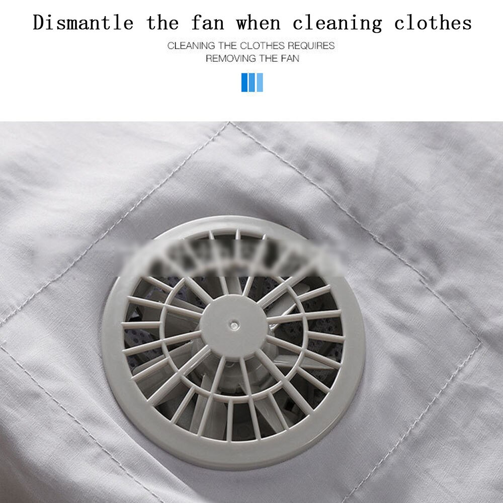 heat prevention work cloth Summer cooling air conditioning clothing with fan cooling clothing men quick drying adjustable size