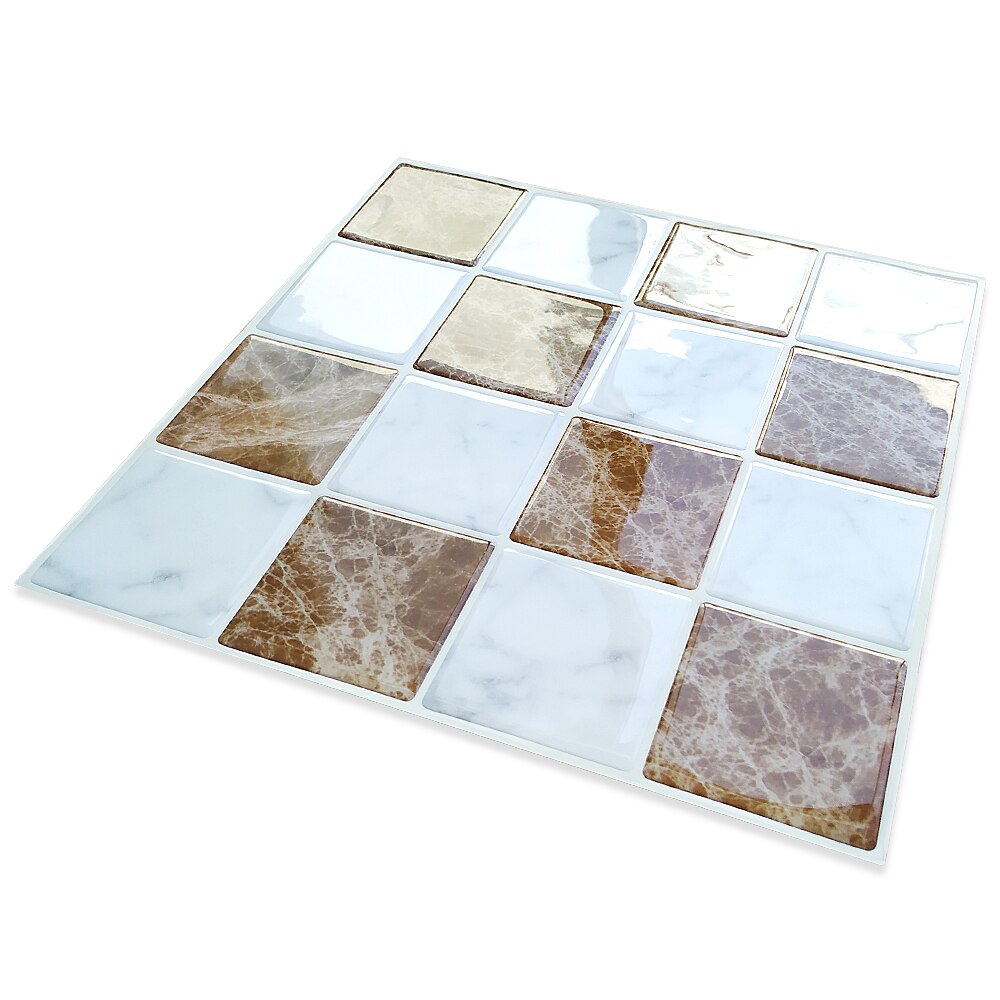Dosseret auto-adhésif de cuisine et imperméable en mosaïque, peeling en vinyle, autocollant mural, décoration de la maison, 1 feuille