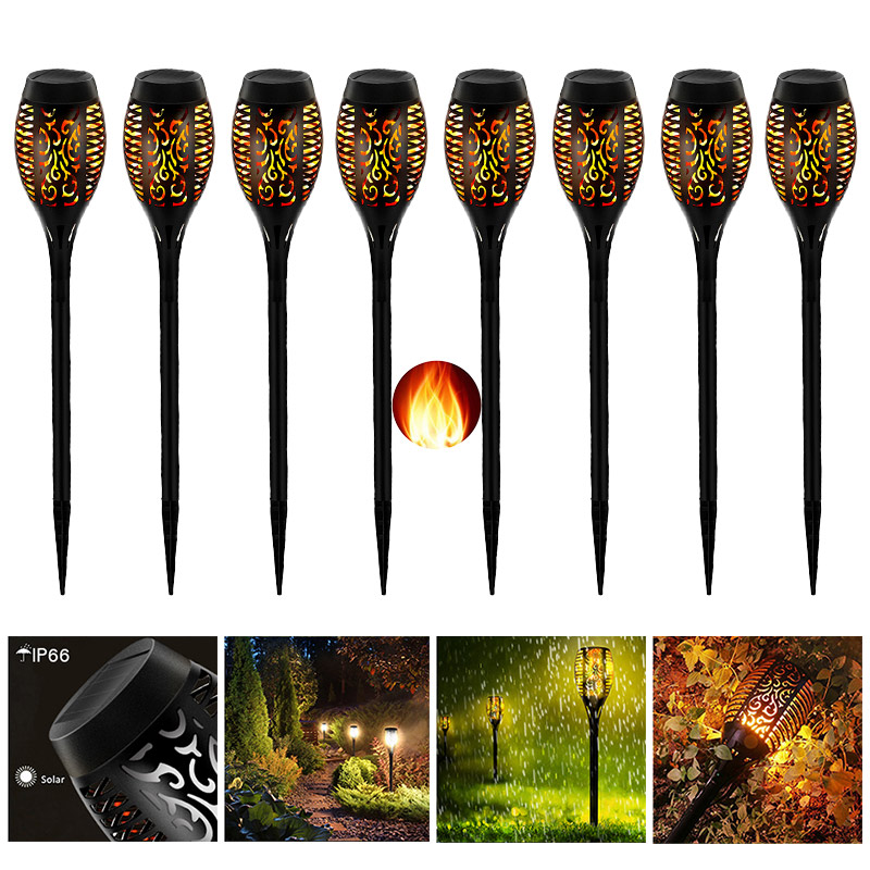 Led Solar Flame Lamp Outdoor Zaklamp Lights Veiligheid IP65 Waterdichte Licht Flikkeren Lichten Tuin Decoratie Gazon Licht Landschap