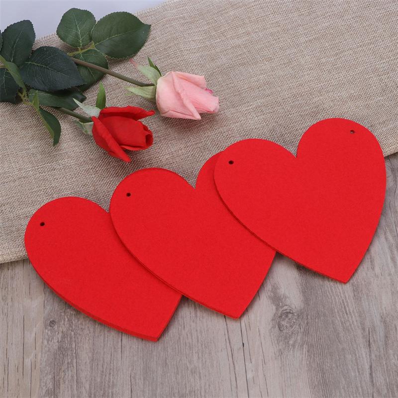 Hanging Decor Red Love Heart Bunting Banners Garland Wedding Birthday Bridal Shower Marriage Romantic Decorations