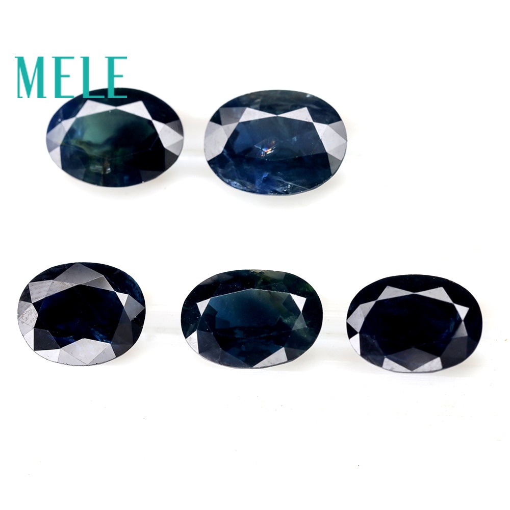 Natuurlijke Blauwe Saffier Losse Edelsteen Voor Sieraden Maken, 3*5-5*7 Mm Oval 0.4-1.1ct 1 Pcs Fijne Sieraden Diystones Met