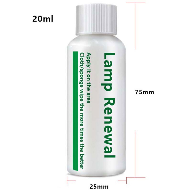 Hydrophobic coating Liquid Car Headlight Lamp Repairing Retreading Agent Lighting Polish Auto Len Restoration: 20ml