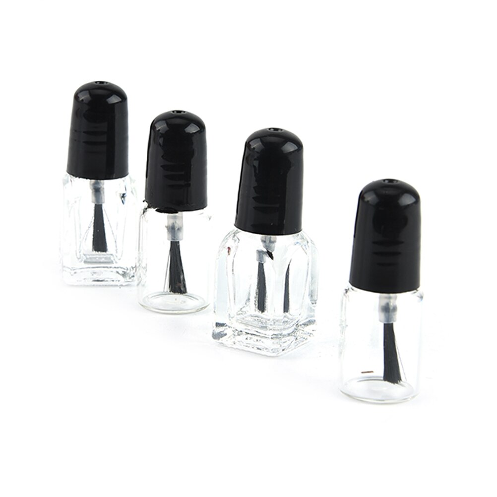 1 Pc 2 Ml 3 Ml Ronde Lege Nagellak Flessen Met Borstel Vierkante Hervulbare Glazen Fles Pakket Nail Fles navulbare
