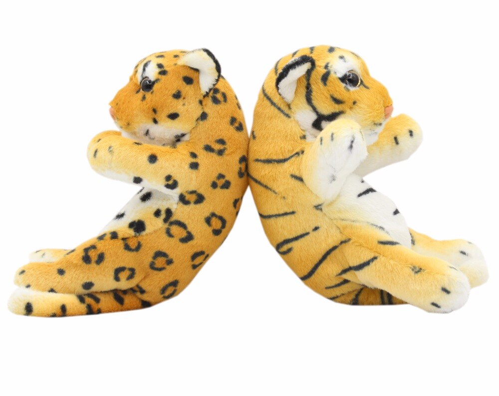 JESONN Realistisch Ausgestopften Tiere Tiger Gepard Leopard Plüsch Spielzeug Panther Löwe löSieg für Kindergeburtstag , 20 CM, Pack von 2