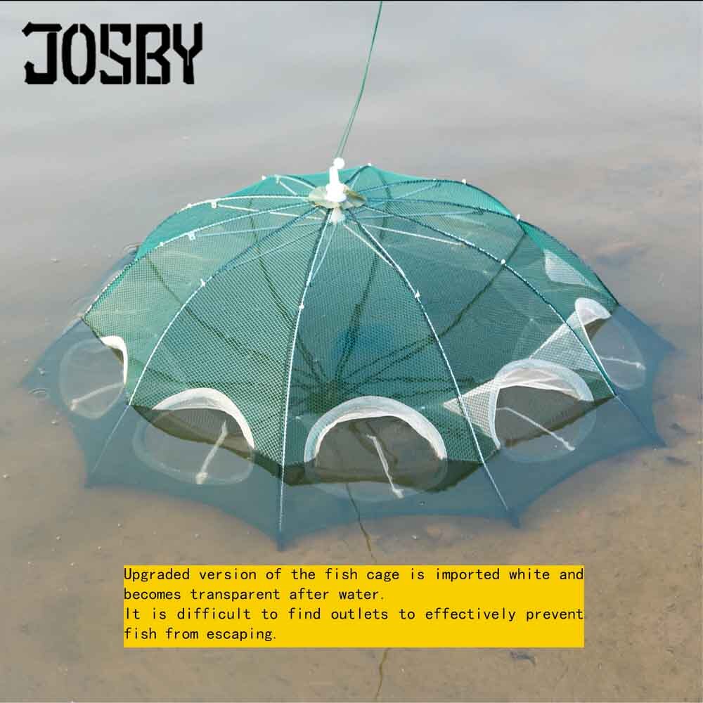 Portable Fishing Equipment Automatic Folding Fishing Net Carp Shrimp Minnow Crab Baits 4~20 Holes Fishing Network Fish Trap