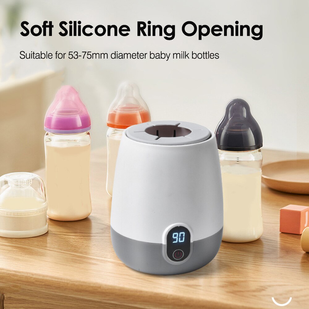 Agitador automático de biberones de leche para bebé, máquina de batidos de biberones de alimentación eléctrica portátil (temporizador de 60s/temporizador de 90s/preservación del calor de 24H)