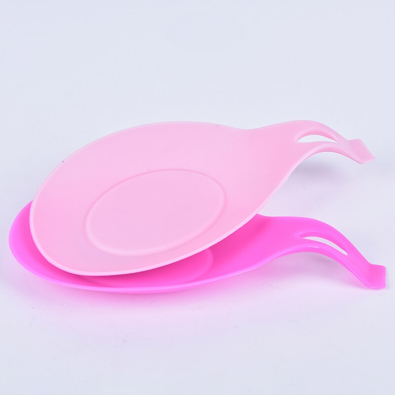 1pc dækkeservietter drikke glas coaster bakke ske pad spise måtte grydelapper silikone isolering ske hvile varmebestandig