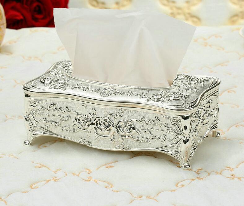 classic metal tissue box holder napkin box kleenex box kitchen tissue holder for table decorationZJH084