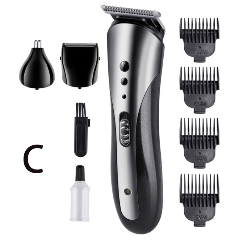 3 in 1 elektrisk klipper barbermaskine skæg barbermaskine næse hår trimmer grænse kam pleje