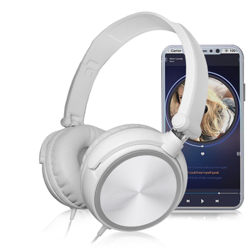 Wired Headphones With Microphone Over Ear Headsets Bass HiFi Sound Music Stereo Earphone For Android PC Gaming Headset