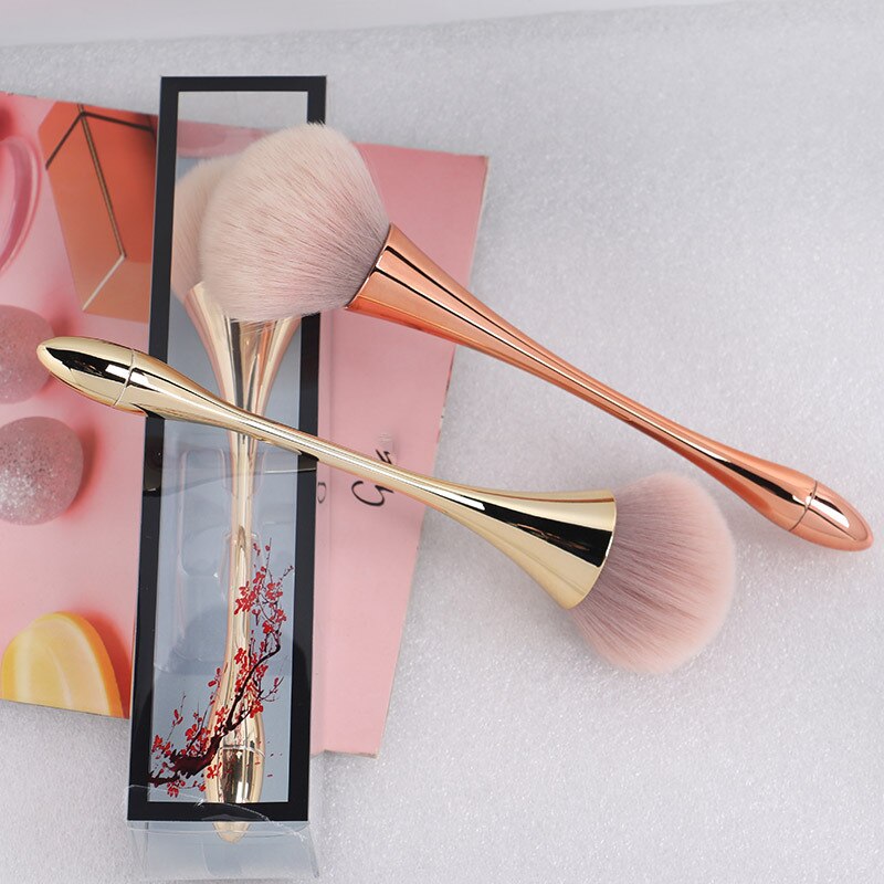 1Pc Professionele Make-Up Kwasten Foundation Blush Make-Up Tool Gezicht Make-Up Kwasten Roze Cosmetische Blushes Voor Schoonheid