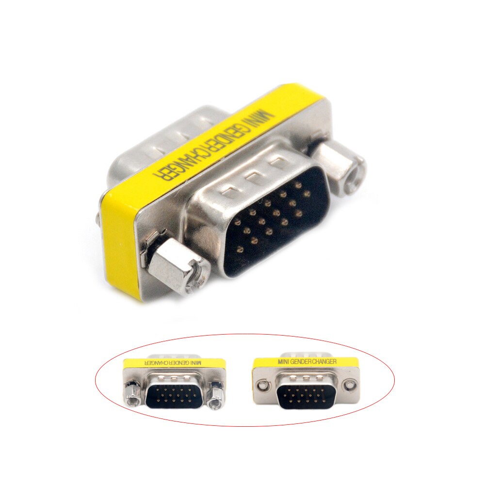 D-Sub 15 Pin Vga Hd Svga Man Vrouw DB15 Mini Gender Changer Adapter Pc Vga Vrouwelijke Connector M/M M/F F/F Kabel Verleng Converter