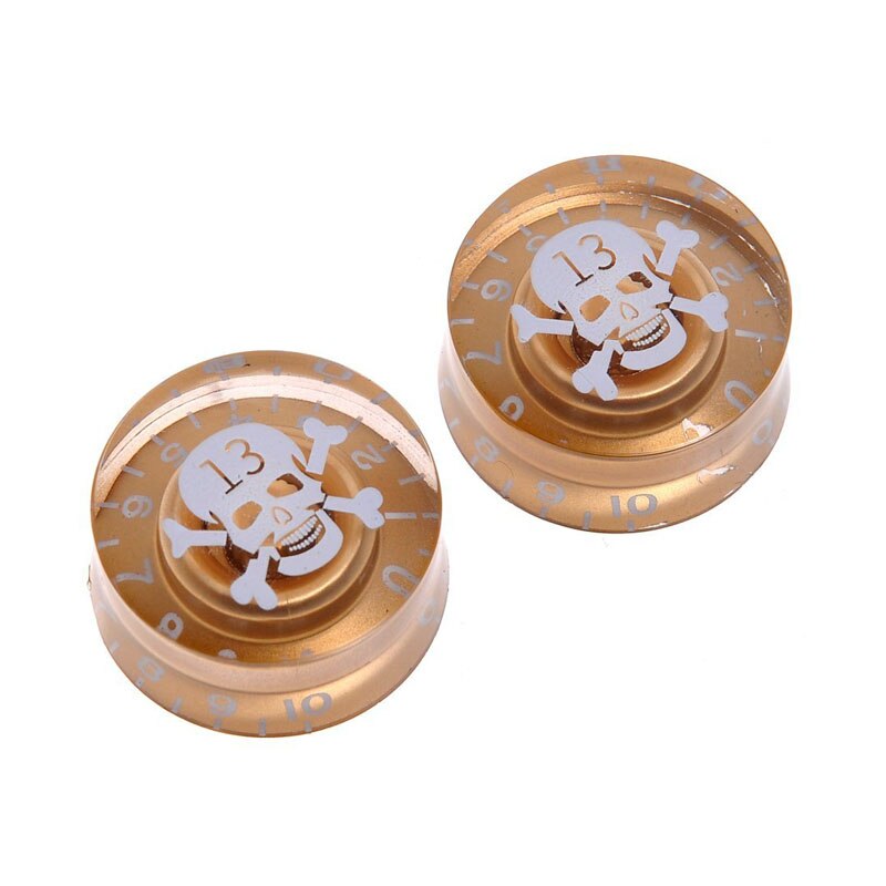 Skull head elektrisk guitar knap tone volumenkontrol til gibson les paul guitar udskiftning - pris for 1 stk.