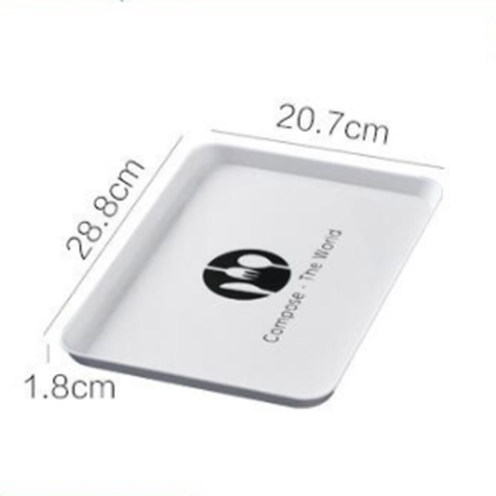Rectangular Tray Breakfast Dinner Plate Cake Bread Fruit Plate Dessert Dish