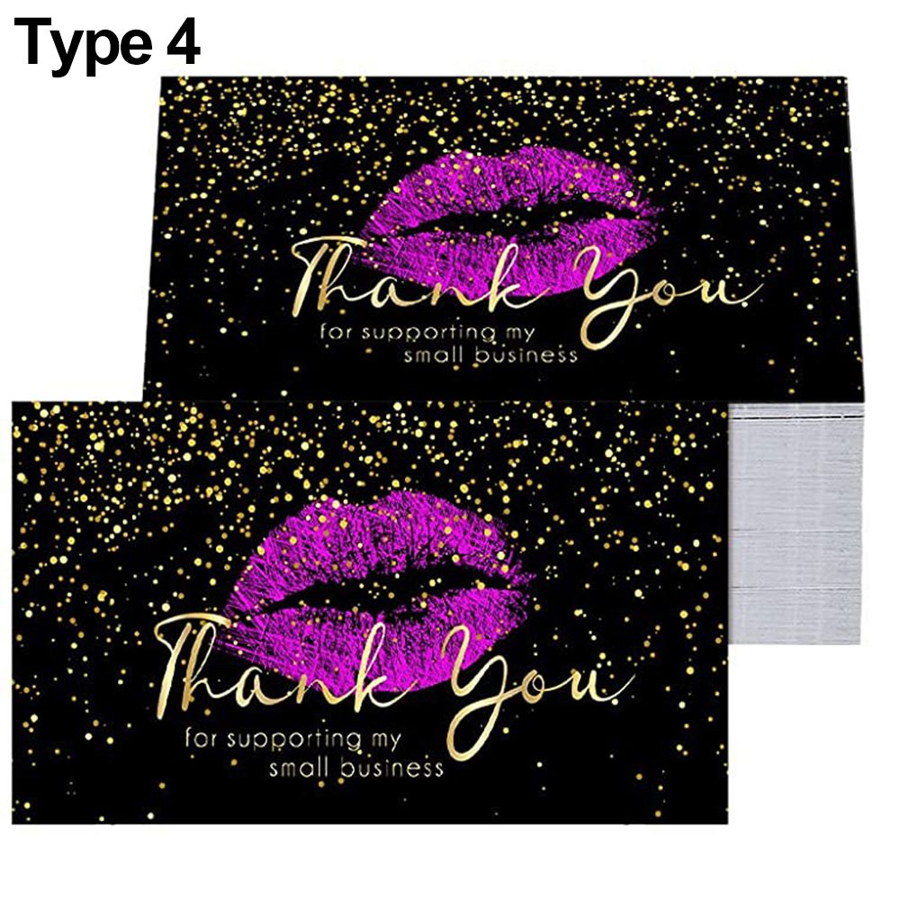 50Pcs Mini White Greeting Card Thank You Cards DIY Handwriting Message Blank Postcard Happy Birthday Wedding Party Decor: 04