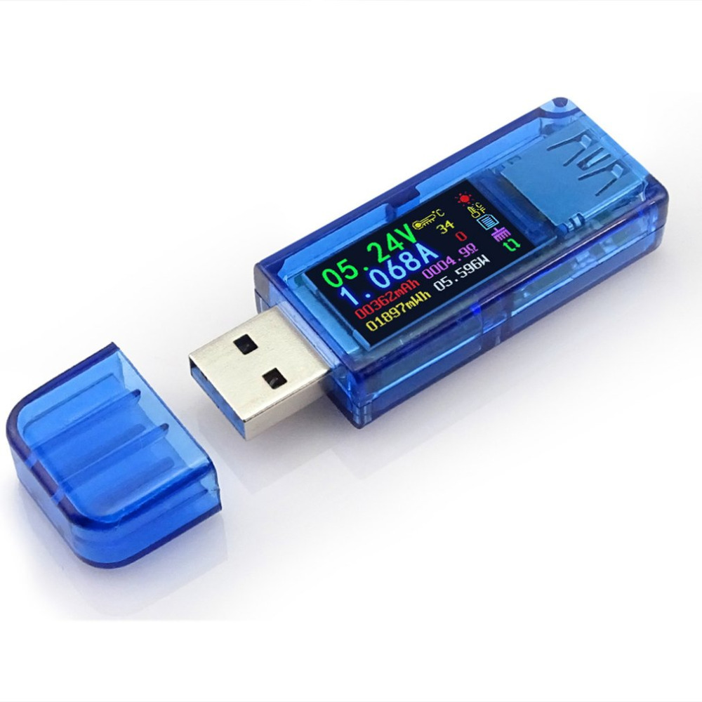 AT34 USB3.0 IPS HD USB Tester Voltage Current Capacity Energy Power Equivalent Impedance Temperature Tester 30V 4A