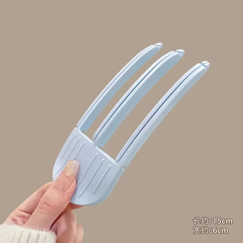 2pcs Fluffy Hairpin Curling Bangs Clips Hair Roots Volumizing Hairclips Set Women Curling Fixed Clip Volume Hair Roller: Ivory
