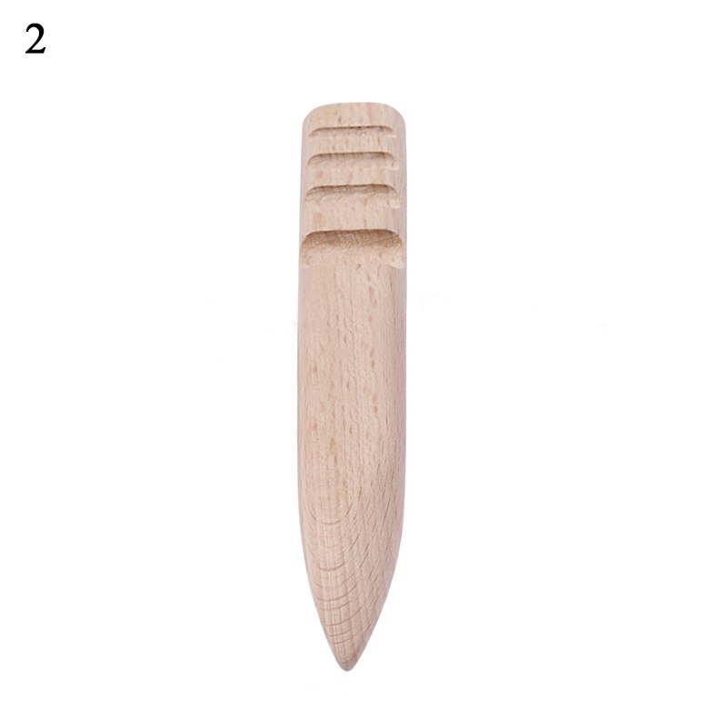 Hand Made Multi-Size Wood Slicker Leather Solid Wood Round Burnishing Edge for Polished Edge Leather Craft Working Tool: 2