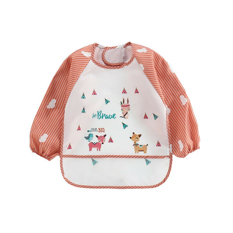 Waterdicht Voeden Art Schort Bib Kiel Jongens Meisjes Baby Peuter Kids Lange Mouw Schort Tops voor Baby1-3 jaar