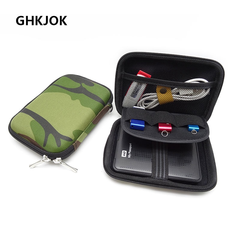 Portable Carrying Hard Case Cover for 2.5 inch Power Bank Earphone USB external WD seagate HDD Hard Disk Drive Protect Bag