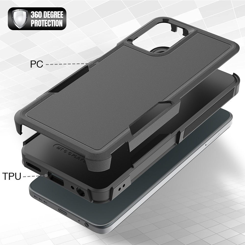 Moto G 5G Protective Phone Case Shockproof Case Dual Layer Hard Cover for Motorola G 5G With Screen Protector