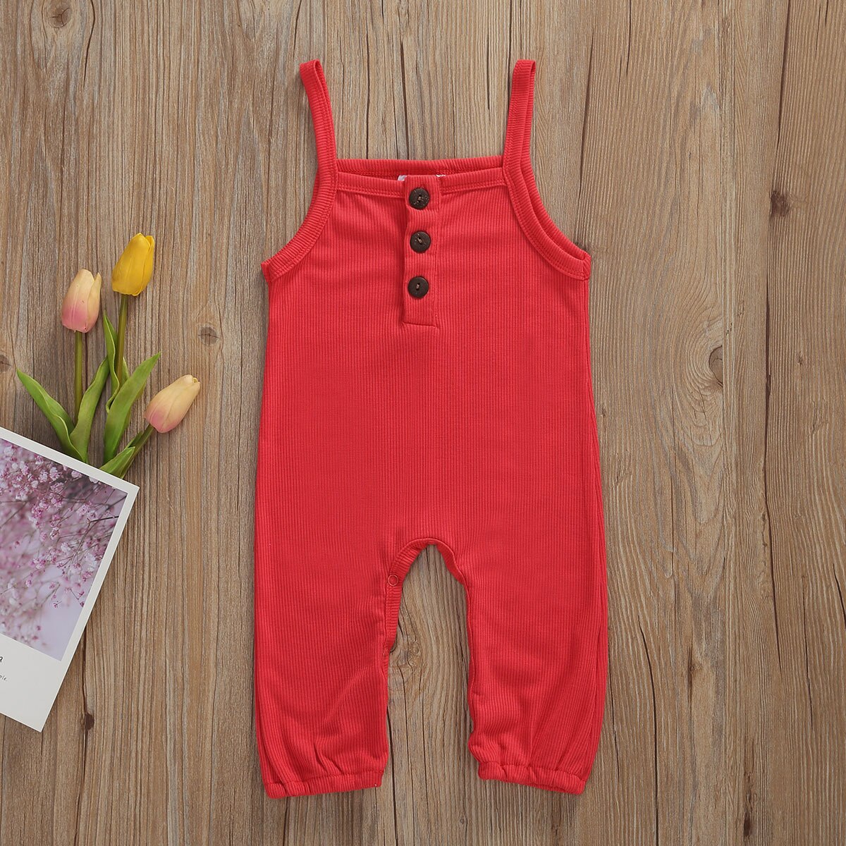 Bambino del bambino Infantile Del Bambino Delle Ragazze Dei Ragazzi Vestiti Senza Maniche A Coste Pagliaccetto Tuta Tuta di Estate di Un Pezzo Solido Abiti di Cotone
