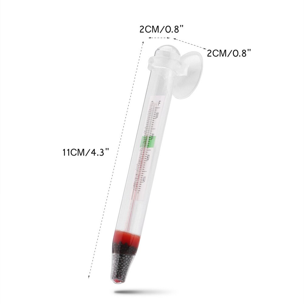 Aquarium Fish Tank Thermometer Glas Meter Water Temperatuurmeter Aquarium Glas Temperatuurmeter Meter Zuignap: B