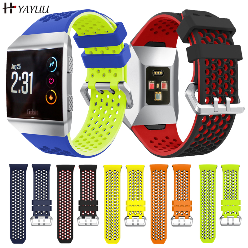 YAYUU Silicone Wrist Strap For Fitbit Ionic Smart Watch Band Breathable Replacement Watch Strap For Fitbit Ionic Bracelet