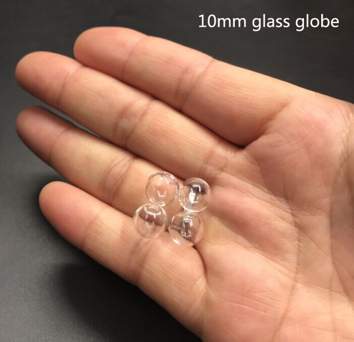 10mm jasne mini puste okrągła kula kula kształt szklana kula szklana fiolka wisiorek szklana butelka bańka pokrywa kopuła naszyjnik DIY prezent 20 sztuk
