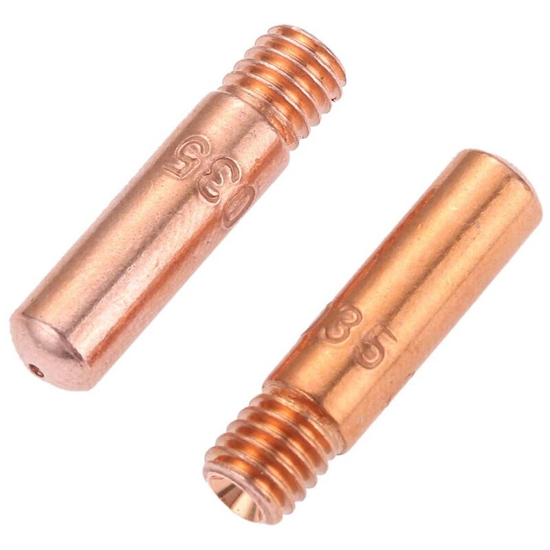 30Pcs Mig Welding Contact Tip Welding Consumables Nozzle 11-35 0.035 inch Fit for Tweco Mig Machine