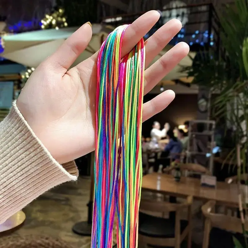 90 Cm Mix Kleurrijke 4-30 Stuks Haar Vlechten Touw Strengen Voor Afrikaanse Vlechten Meisjes Diy Paardenstaart vlechten Vrouwen Styling Haaraccessoires: Dark Gray