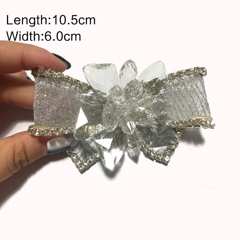 Nuevos zapatos de de boda de diamantes de imitación con lazo de cristal brillante Accesorios Para tacones altos sandalias decoraciones Flor de zapato