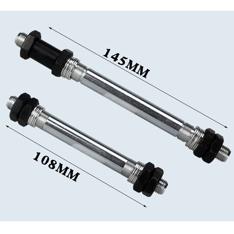 Fahrrad Rad Hub Achse Vorne Hinten Stahl Hohl Spindel Welle Jahrgang M10 X 145mm 108mm 3/8 &quot;für fixie BMX MTB E Fahrrad Straße Spieß: Vorderseite und Rückseite