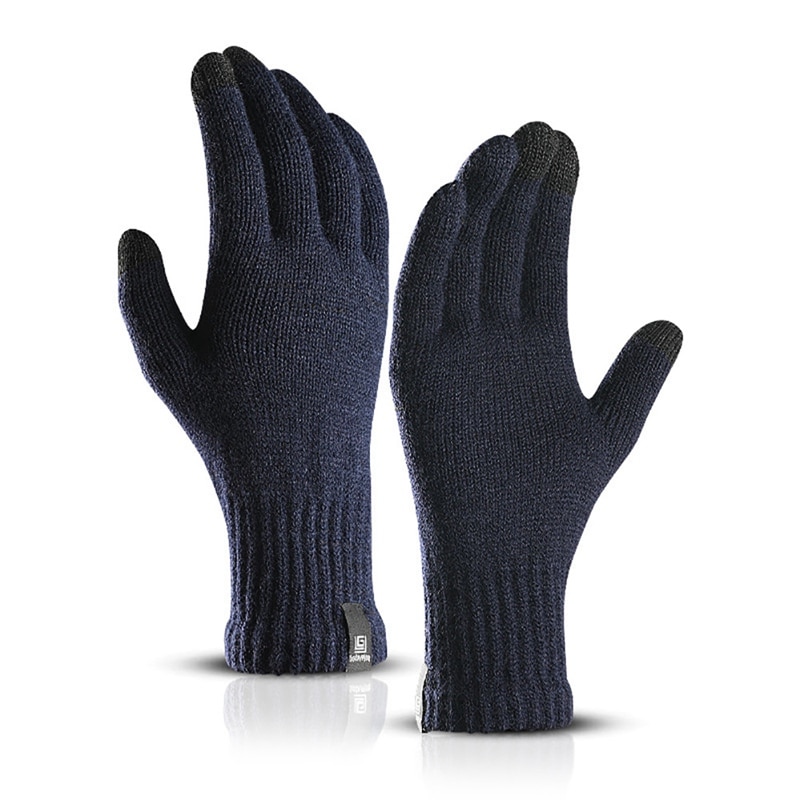 Ski Handschoenen Volledige Vinger Touch Screen Winddicht Thermische Gebreide Handwear Outdoor winter warme handschoenen