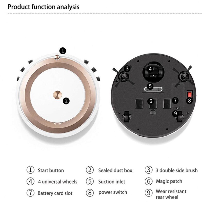 3 in 1 Smart Robotic Robot Vacuum Cleaner Robot APP Remote Control Robots Vacum Cleaners Cleaning for Home Floor