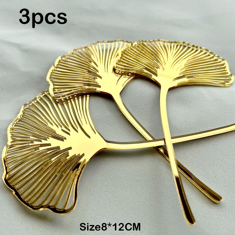 1Set Gouden Palm Blad Decoratie Bloem Voor Cake Topper Papier Verjaardag Gelukkig Party Cake Gouden Palm Bakken Gebak Decor bohemian: Licht Geel