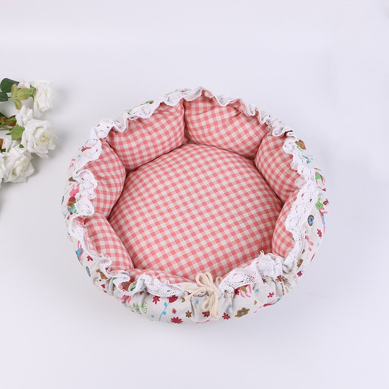 Pet Dog Nest flower Bud Nest Pumpkin Nest Small Dog Kennel Cat Nest Pet Mat Sleep Nest For Cat Teddy Chihuahua Bed: Pink rabbit
