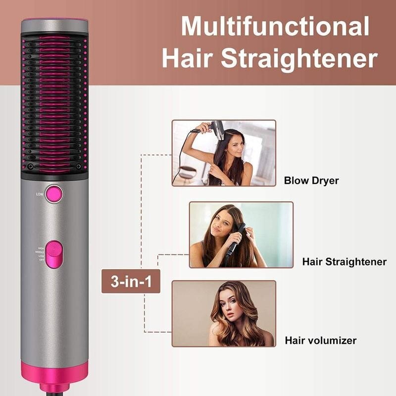 Air Comb Straightener 3 In 1 -air Brush Hair Salon Straightener Fast Hair Dryer Hair Comb Hairdryer Hairstyling Tools