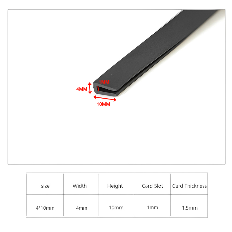 Rubber Edge Trim Strip Black U Section Edging Sealing Strip, Edge Shield Encloser Protector For GlassTable Corners: Khaki / 5M