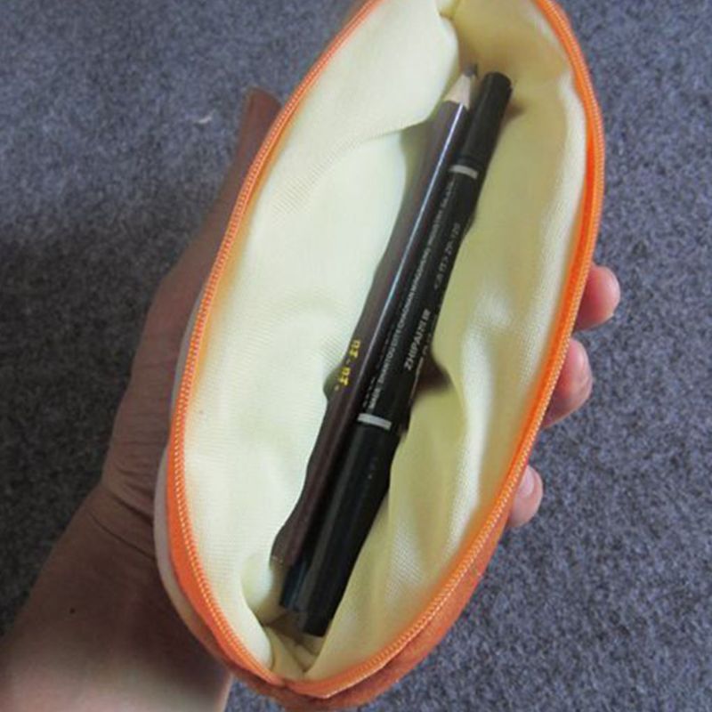 Cartoon French Bread Pencil Case Large Capacity Pen Bag Student Stationery School Trave Makeup Storage Tool