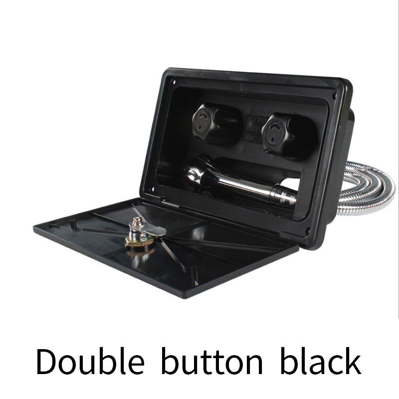 Kit de boîte de douche extérieure pour camping-car, blanc, avec serrure, accessoires pour bateau, camping-car, caravane, camping-car: black