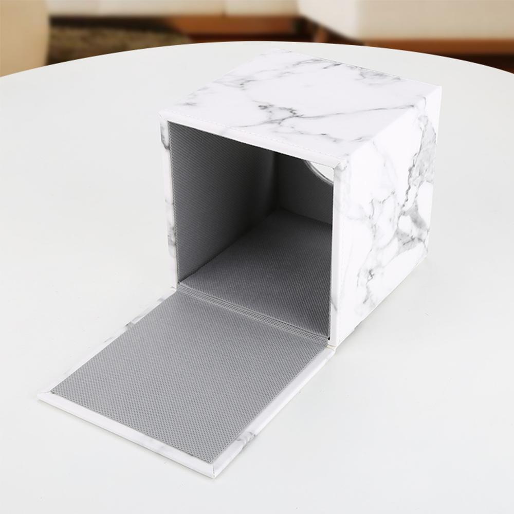 Marble Cube Square Tissue Box PU Leather Roll Tissue Holder Toilet Paper Box Napkin Case Cover Canister Dispenser holder