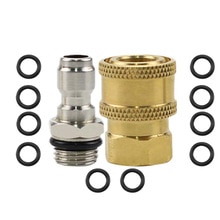 High Pressure Washer 1/4 Inch Quick Connector Adapter Ferrule Kit 10pcs O-rings