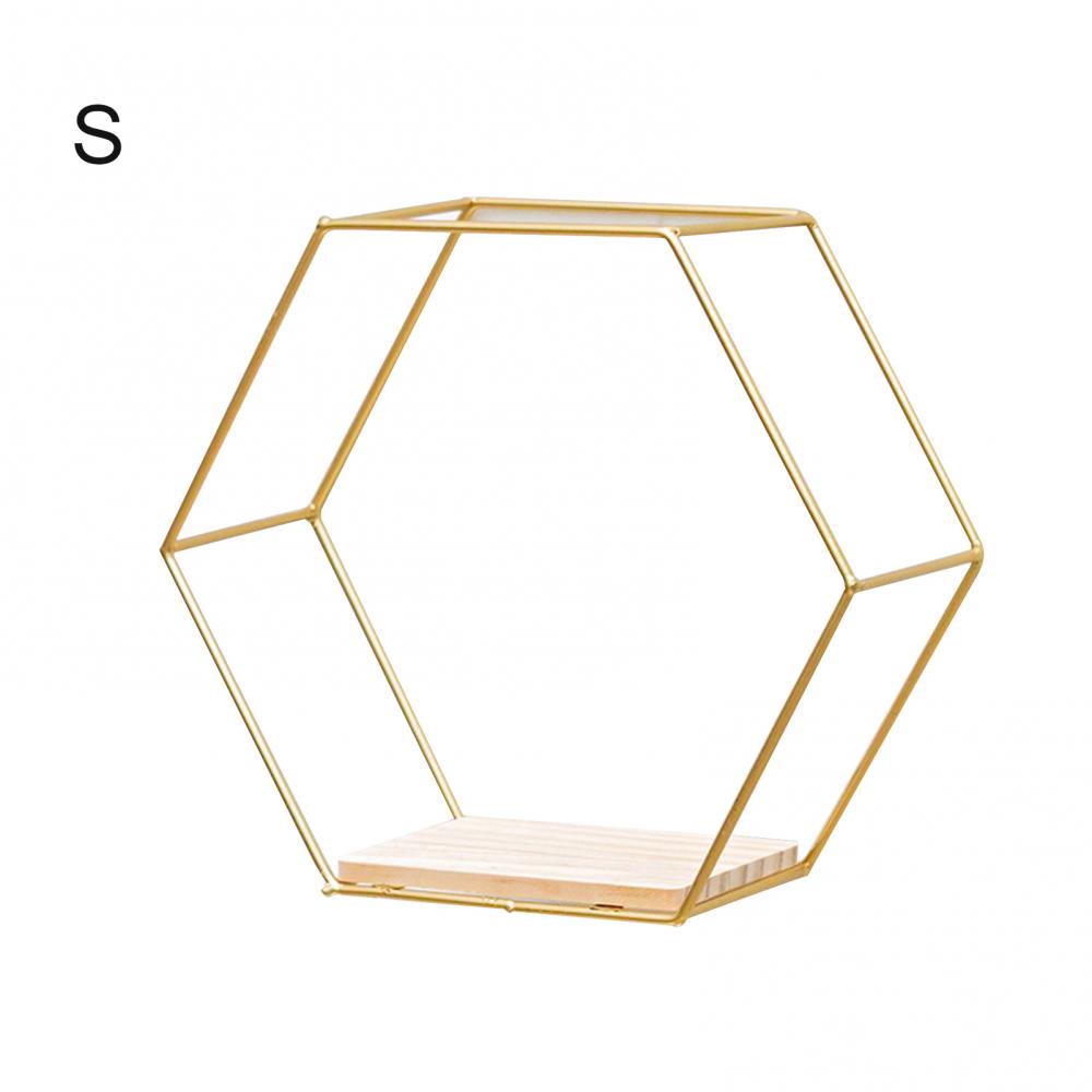 Estante de pared, estantes flotantes, soporte de almacenamiento hexagonal montado en la pared, estante de almacenamiento para dormitorio, sala de estar, decoración organizadora de oficina: Rojo